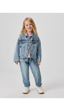 Брюки джинсовые (утепленные) детские для девочек Gervig синий