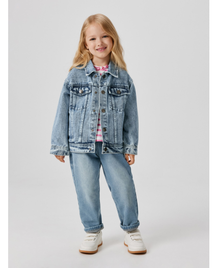 Брюки джинсовые (утепленные) детские для девочек Gervig синий