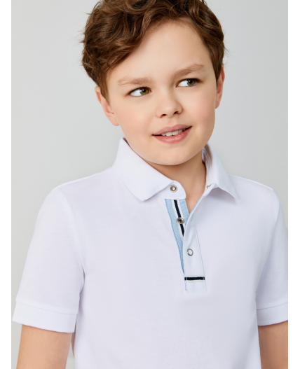 Сорочка-поло верхняя для мальчиков Mitch белоснежный