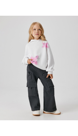 Брюки детские для девочек Tans серый