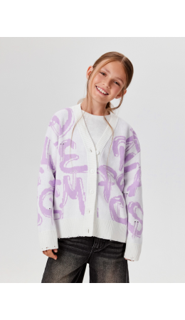 Кардиган детский для девочек Agata молочный