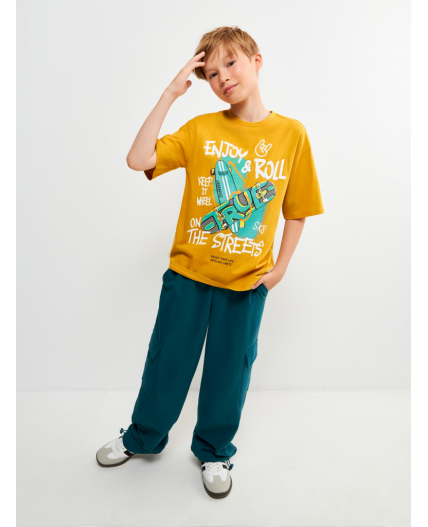 Футболка детская для мальчиков Baku охра