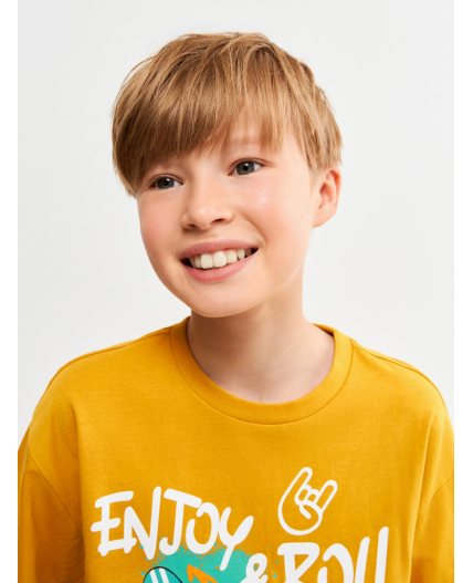 Футболка детская для мальчиков Baku охра