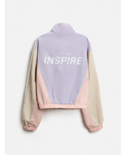 Куртка детская для девочек Berger белый с сиреневым