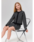 Кардиган детский для девочек Brenda1 черно-белый