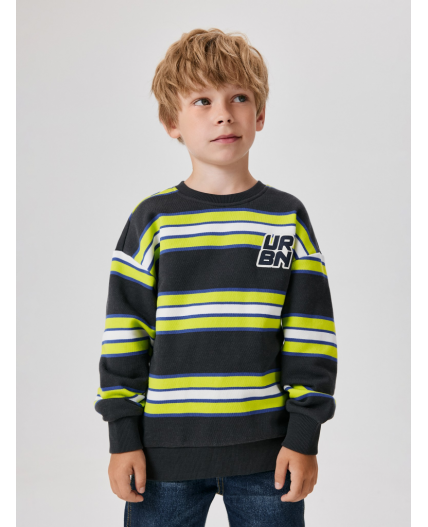 Джемпер детский для мальчиков Burrata серая полоска