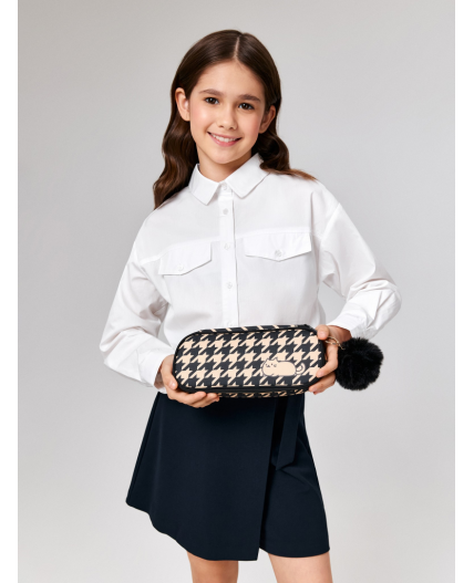 Пенал детский Knoll черный с бежевым