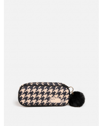 Пенал детский Knoll черный с бежевым