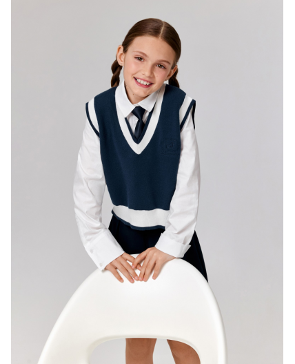 Жилет детский для девочек Pimmy темно-синий