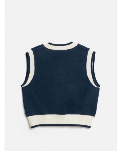 Жилет детский для девочек Pimmy темно-синий