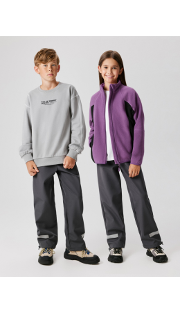 Брюки (утепленные) детские Soft темно-серый