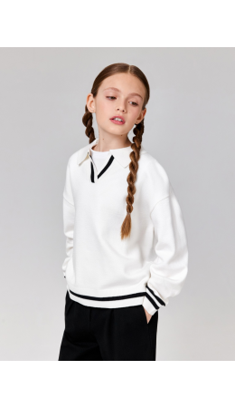 Джемпер детский для девочек Tea белый