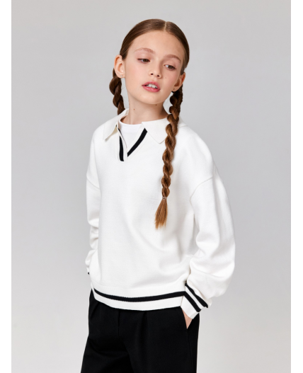 Джемпер детский для девочек Tea белый