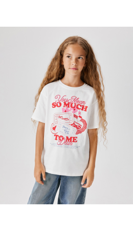 Футболка детская для девочек Goritsa молочный