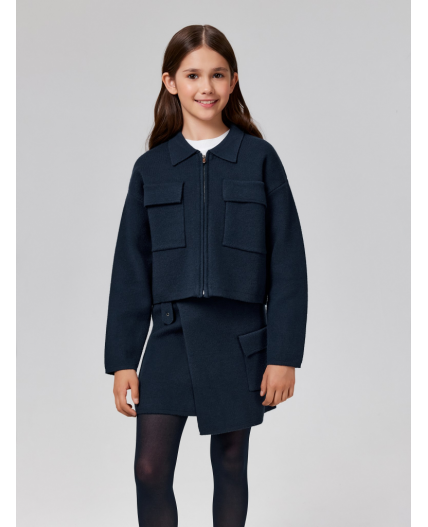 Кардиган детский для девочек Melania1 холодный синий