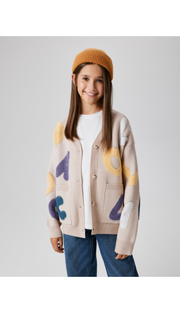 Кардиган детский для девочек Mishela бежевый