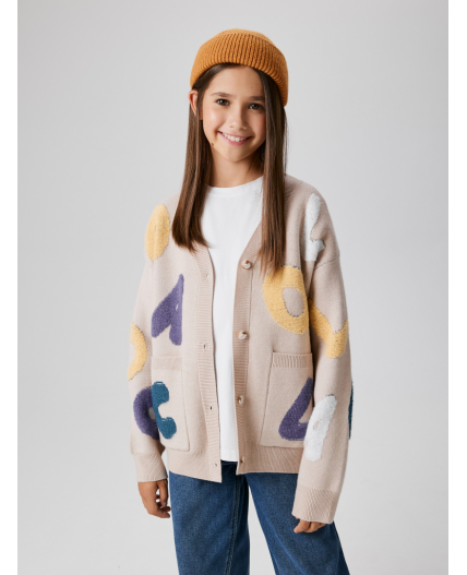 Кардиган детский для девочек Mishela бежевый
