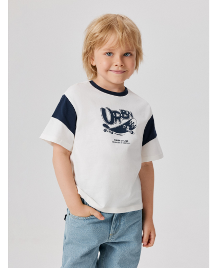 Футболка детская для мальчиков Pakipaki белый