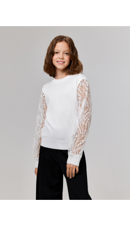 Джемпер детский для девочек Rebeca молочный