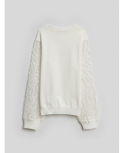 Джемпер детский для девочек Rebeca молочный