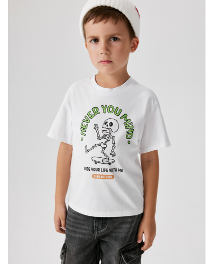 Футболка детская для мальчиков Alcor белый