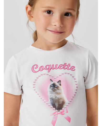 Футболка детская для девочек Astarta белый