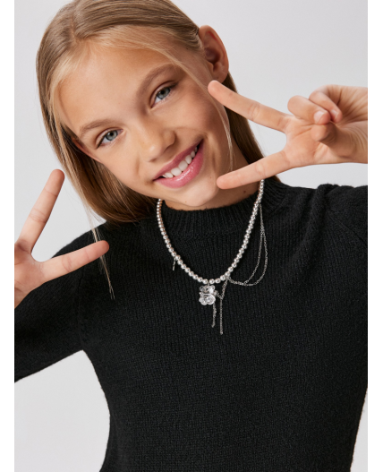 Бусы детские Azurel серебристый