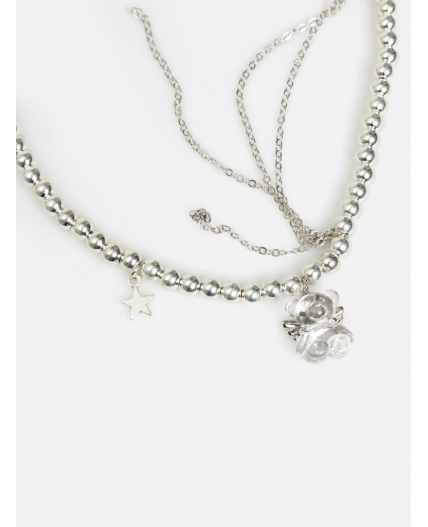 Бусы детские Azurel серебристый