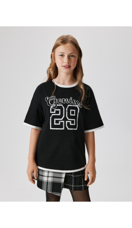 Футболка детская для девочек Dona черный