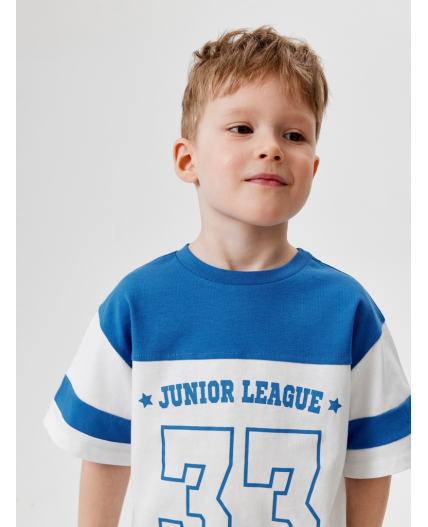 Футболка детская для мальчиков Jabbar бело-голубой
