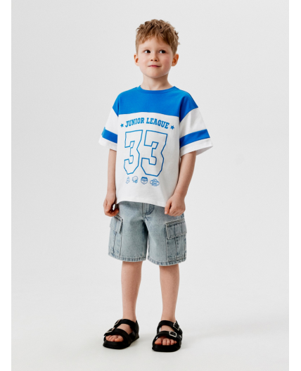 Футболка детская для мальчиков Jabbar бело-голубой