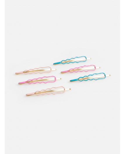 Набор из 6 заколок для волос дет. Leon цветной