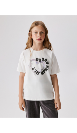 Футболка детская для девочек Martina молочный