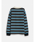 Джемпер детский для мальчиков Ricotta бело-голубой в полоску