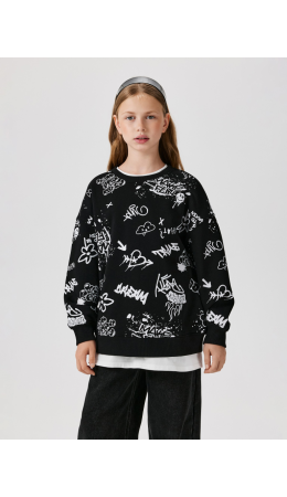 Джемпер детский для девочек Sakura черный