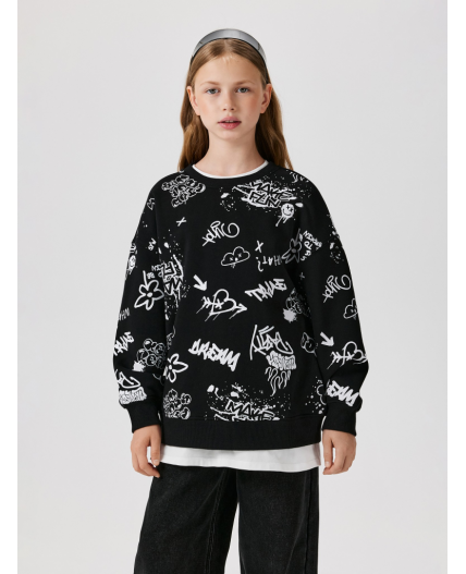 Джемпер детский для девочек Sakura черный