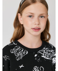 Джемпер детский для девочек Sakura черный