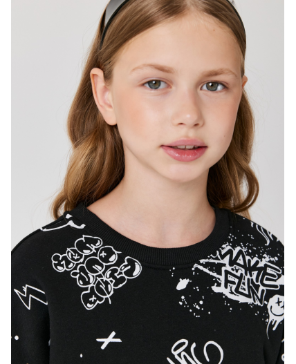 Джемпер детский для девочек Sakura черный