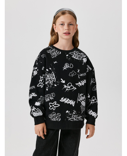 Джемпер детский для девочек Sakura черный