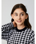 Джемпер детский для девочек Alda черно-белый