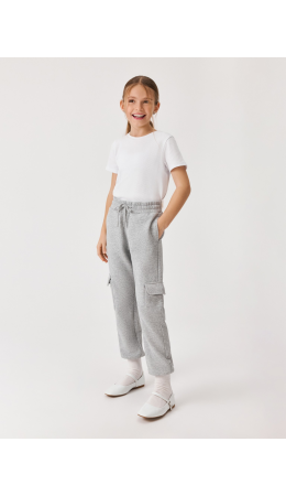 Брюки детские для девочек Kangri_pn серый меланж