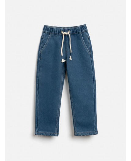 Брюки джинсовые (утепленные) детские для мальчиков Onor синий
