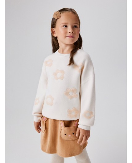 Джемпер детский для девочек Plusha молочный
