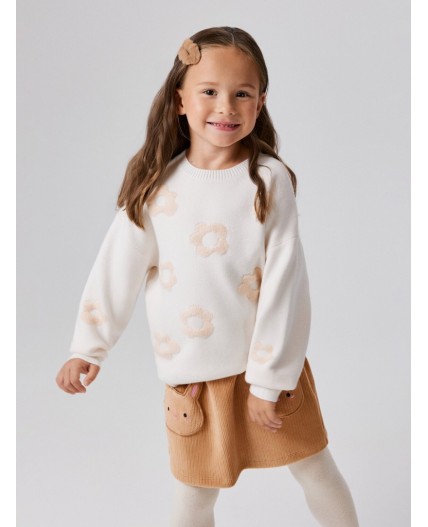 Джемпер детский для девочек Plusha молочный