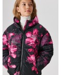Куртка детская для девочек Rex черный принт