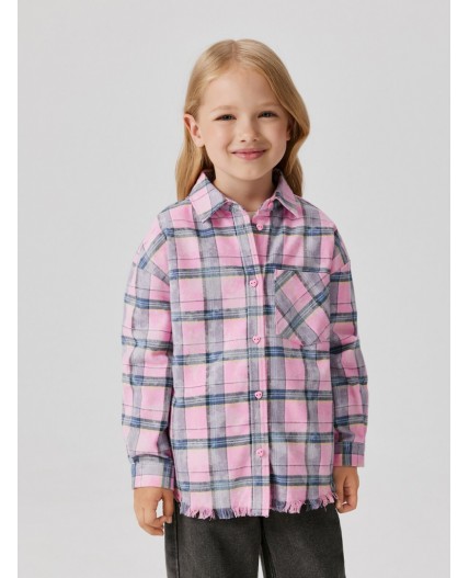 Блузка детская для девочек Lola розовая клетка