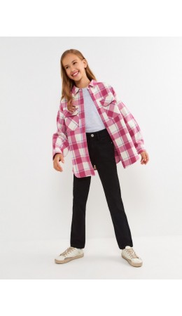 Брюки джинсовые детские для девочек Leda черный