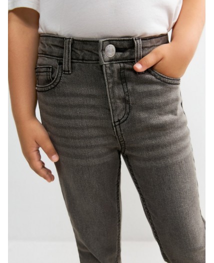 Брюки джинсовые детские для девочек Leda серый