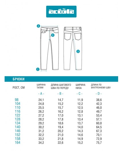 Брюки джинсовые детские для девочек Leda серый