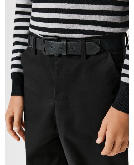 Ремень детский с эластичными вставками Klason черный